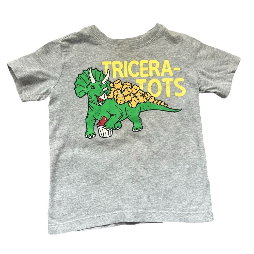Carter’s Toddler T-Shirt Gray Triceratops Print Size 2T (0783)